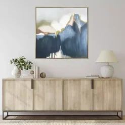 Kirklands Home Canvas Art|Abstract Vision Framed Canvas Art Print Blue