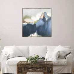 Kirklands Home Canvas Art|Abstract Vision Framed Canvas Art Print Blue
