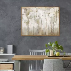 Kirklands Home Canvas Art|Abstract Woodland Forest Framed Canvas Art Print