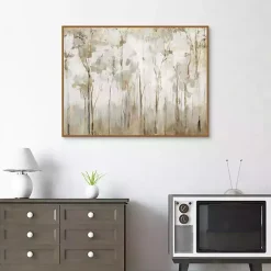 Kirklands Home Canvas Art|Abstract Woodland Forest Framed Canvas Art Print