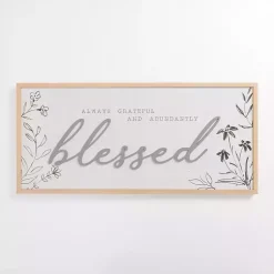 Kirklands Home Wall Quotes & Signs|Abundantly Blessed Wood Wall Plaque