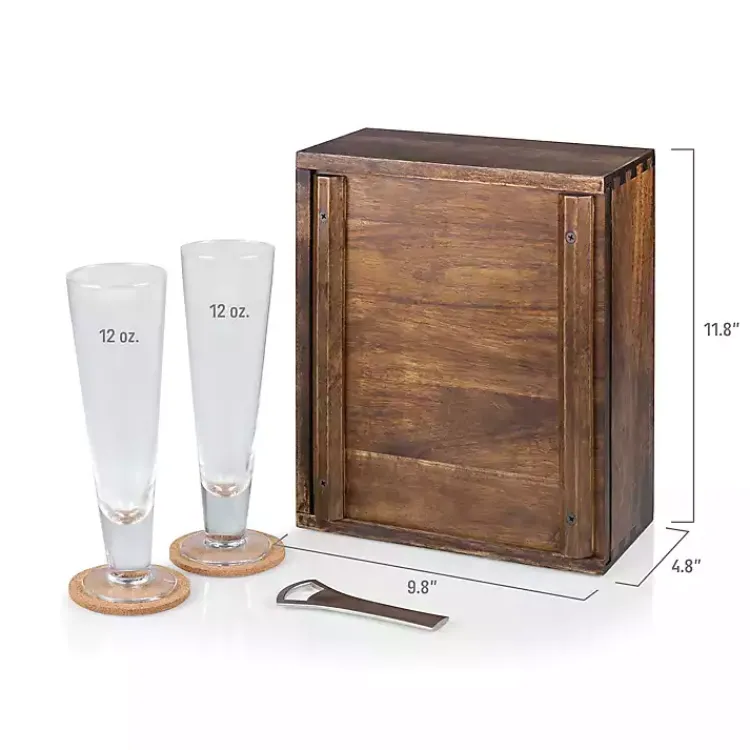 Kirklands Home Barware|Acacia Miami Dolphins Beer Glass Set