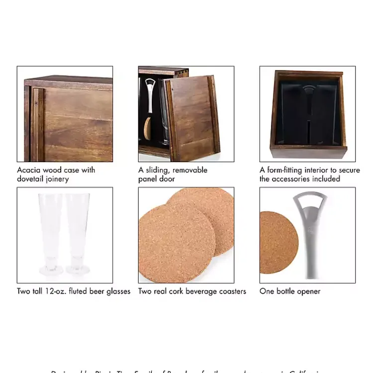 Kirklands Home Barware|Acacia New England Patriots Beer Glass Set