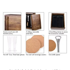 Kirklands Home Barware|Acacia Tampa Bay Buccaneers Beer Glass Set