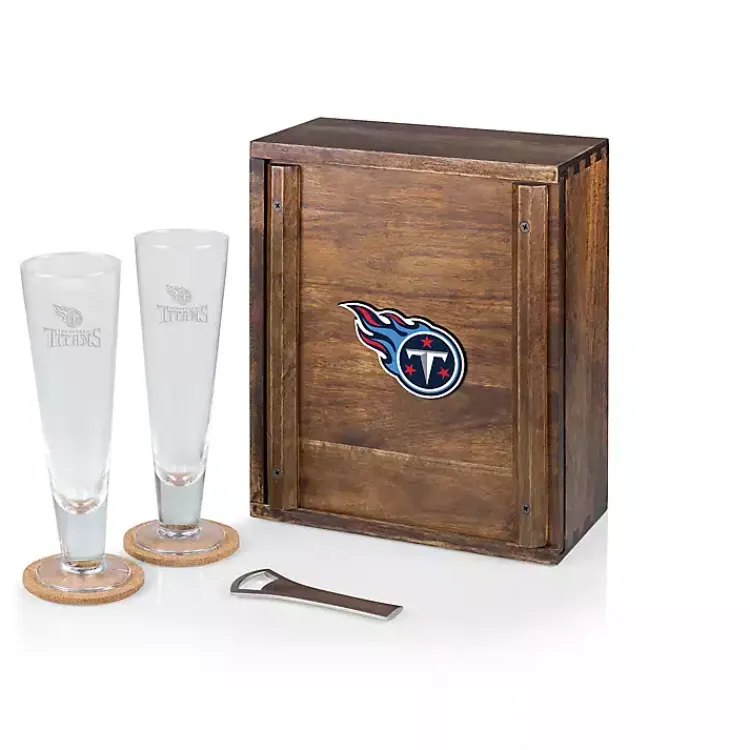 Kirklands Home Barware|Acacia Tennessee Titans Beer Glass Set