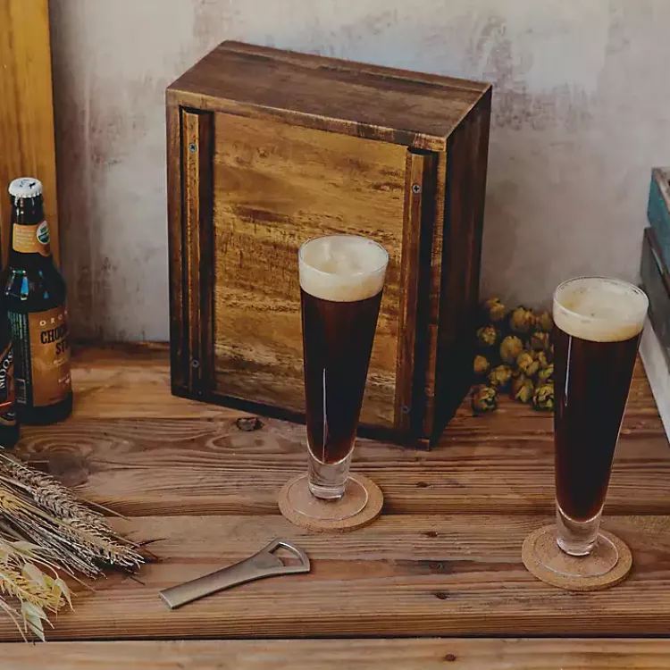 Kirklands Home Barware|Acacia Tennessee Titans Beer Glass Set