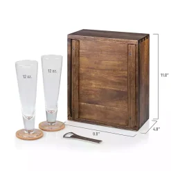 Kirklands Home Barware|Acacia Tennessee Titans Beer Glass Set