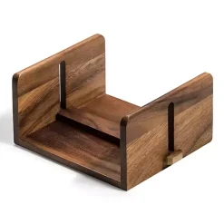 Kirklands Home Kitchen Accessories|Acacia Wood Napkin Holder Brown