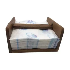 Kirklands Home Kitchen Accessories|Acacia Wood Napkin Holder Brown