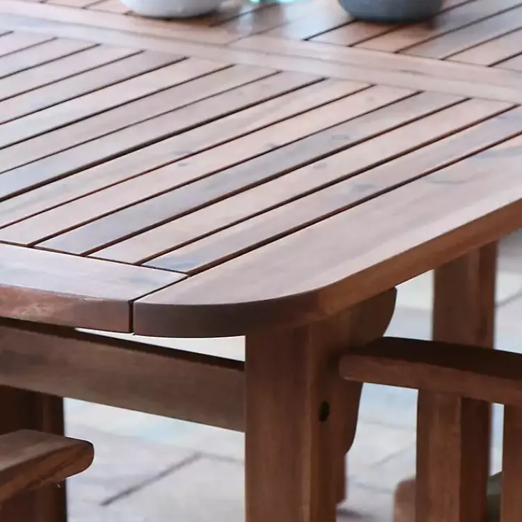 Kirklands Home Outdoor Sets|Acacia Wood Outdoor 6-pc. Dining Set Tan