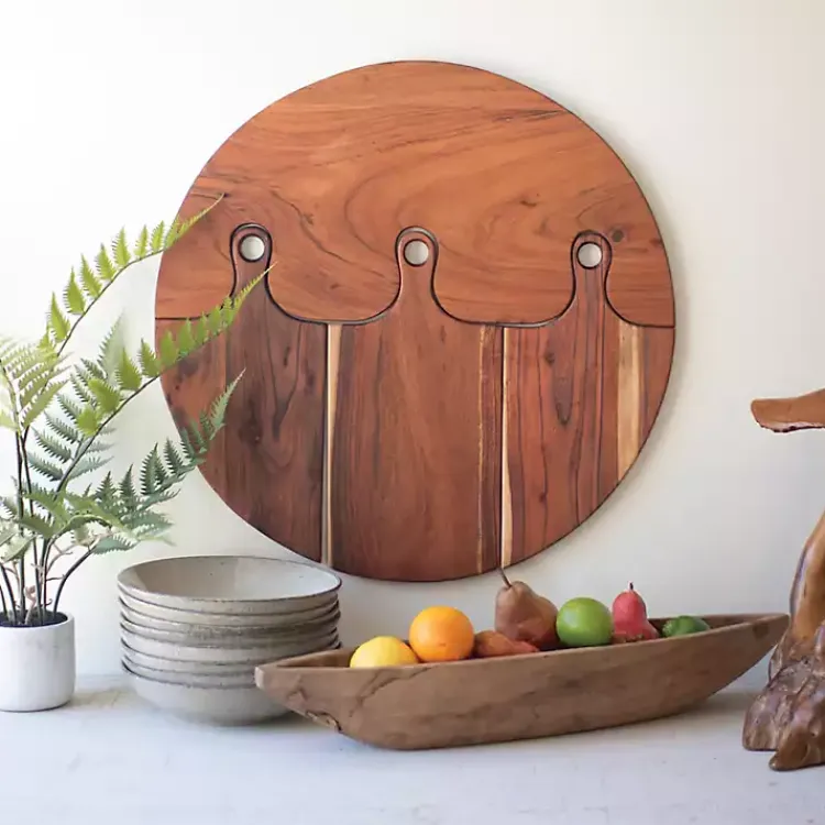 Kirklands Home Serving & Entertaining|Acacia Wood 4-pc. Hanging Cutting Board Brown