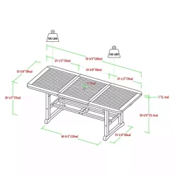 Kirklands Home Outdoor Dining|Acacia Wood Slatted 7-pc. Outdoor Dining Set Brown