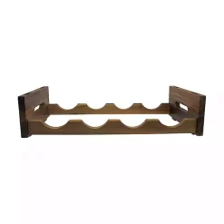 Kirklands Home Kitchen Storage|Acacia Wood Stackable Wine Rack