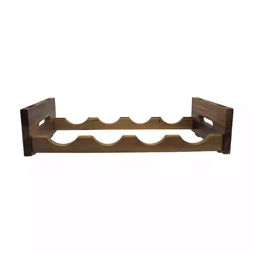 Kirklands Home Kitchen Storage|Acacia Wood Stackable Wine Rack