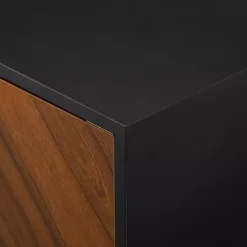 Kirklands Home Tv Stands & Media Consoles|Acorn and Black Chevron Door TV Stand Brown