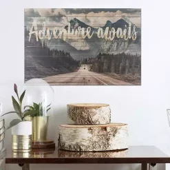 Kirklands Home Wall Quotes & Signs|Adventure Awaits Wood Art Print