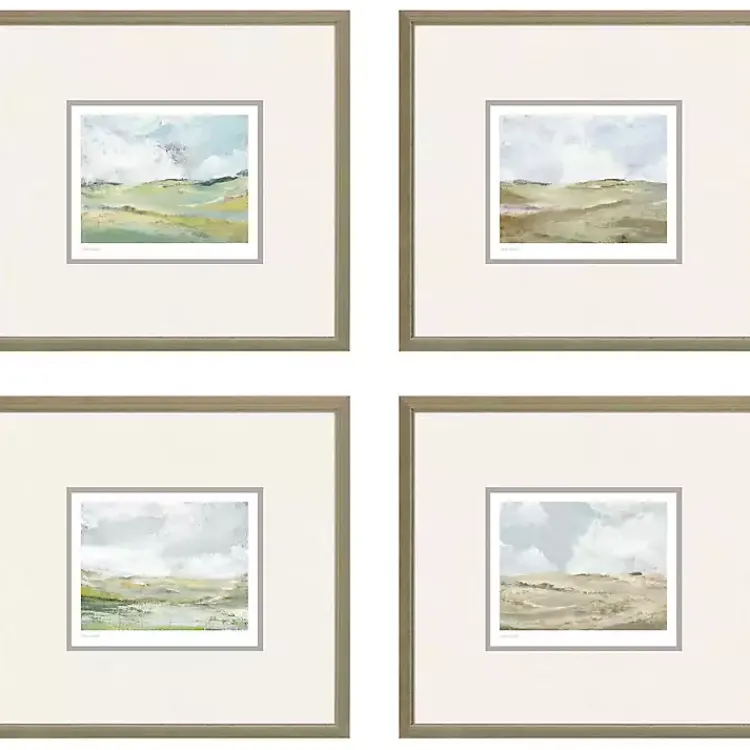 Kirklands Home Framed Art|Afternoon Landscape Framed Art Prints, Set of 4