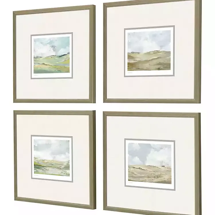 Kirklands Home Framed Art|Afternoon Landscape Framed Art Prints, Set of 4