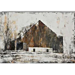 Kirklands Home Canvas Art|Aged Barnhouse Canvas Art Print White