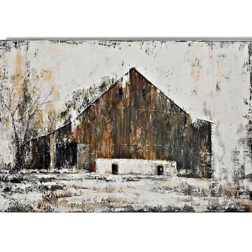 Kirklands Home Canvas Art|Aged Barnhouse Canvas Art Print White