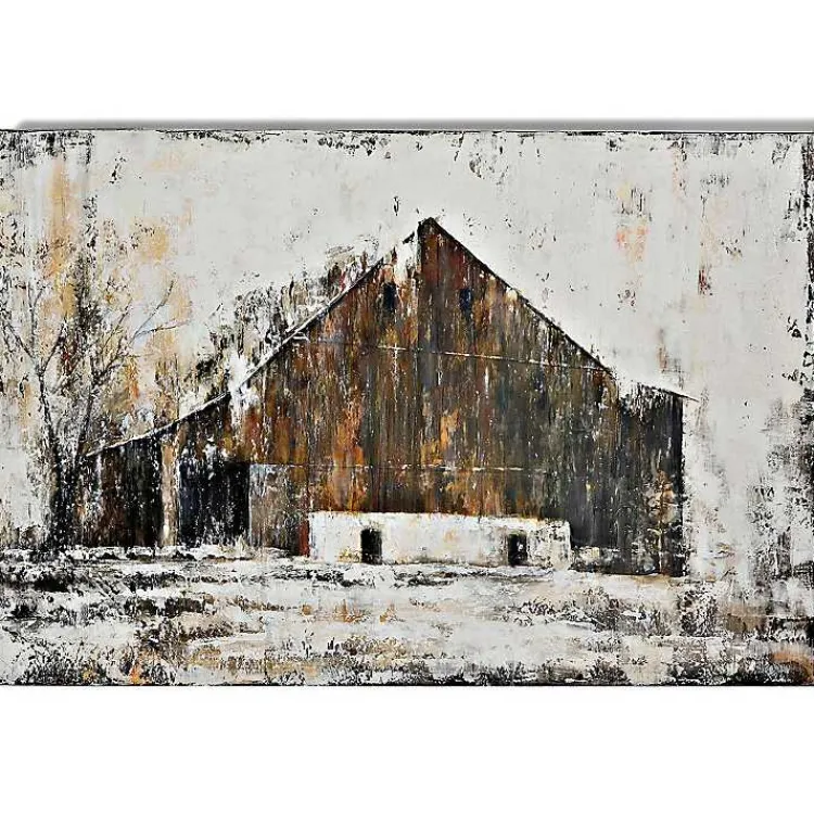 Kirklands Home Canvas Art|Aged Barnhouse Canvas Art Print White