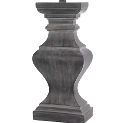Kirklands Home Table Lamps|Aged Black Candlestick Base Table Lamp, 33 in. Tan