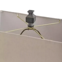 Kirklands Home Table Lamps|Aged Black Candlestick Base Table Lamp, 33 in. Tan