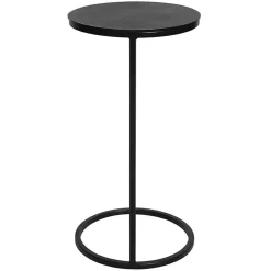 Kirklands Home Accent & End Tables|Aged Metal Frame Slab Top Accent Table Black