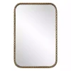 Kirklands Home Decorative Mirrors|Aged Bronze Hammered Metal Wall Mirror