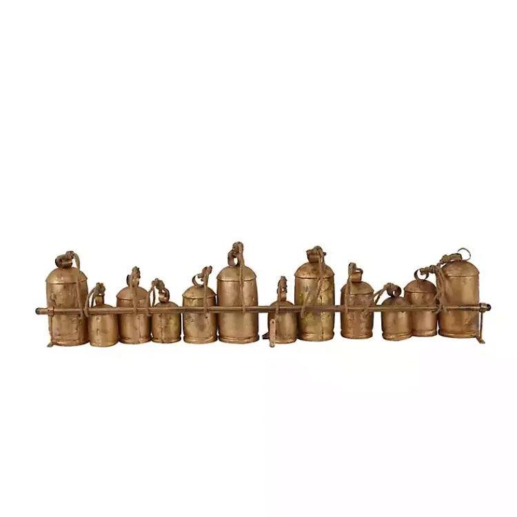 Discount Aged Round Bells Wall Plaque Decorative Accents