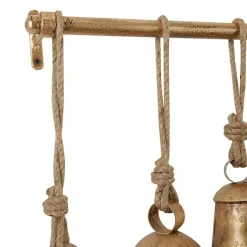 Best Aged Triangle Bells Wall Plaque Decorative Accents