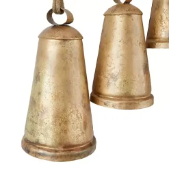 Best Aged Triangle Bells Wall Plaque Decorative Accents