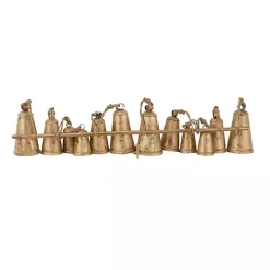 Best Aged Triangle Bells Wall Plaque Decorative Accents