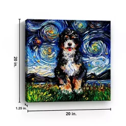 Kirklands Home Canvas Art|Aja Trier Bernadoodle Starry Night Canvas Print