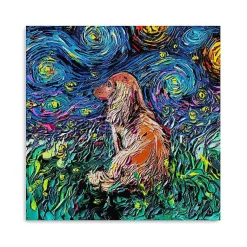 Kirklands Home Canvas Art|Aja Trier Dachshund III Starry Night Canvas Print