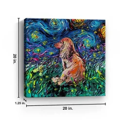 Kirklands Home Canvas Art|Aja Trier Dachshund III Starry Night Canvas Print