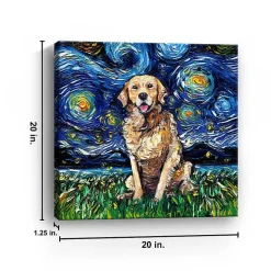 Kirklands Home Canvas Art|Aja Trier Golden Starry Night Canvas Art Print