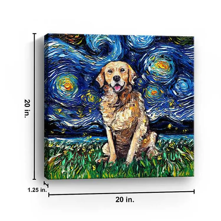 Kirklands Home Canvas Art|Aja Trier Golden Starry Night Canvas Art Print