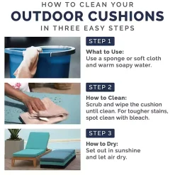 Kirklands Home Outdoor Cushions & Pillows|Alana Tile Luxe Outdoor Dining Chair Cushion Blue