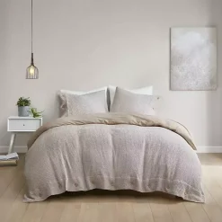 Kirklands Home Duvets|Alaya 4-pc. Full/Queen Waffle Duvet Set Tan