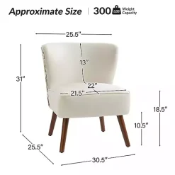 Kirklands Home Accent Chairs|Alex Upholstered Floral Back Accent Chair Ivory