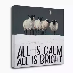 Hot All Is Calm All Is Bright Canvas Art Print Christmas Art & Wall Decor