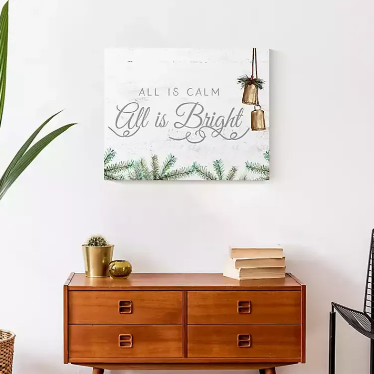 Discount All is Calm Canvas Art Print Christmas Art & Wall Decor