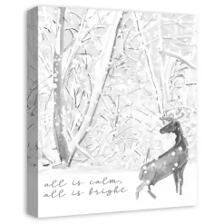 Sale All is Calm Snowy Woods Canvas Art Print Christmas Art & Wall Decor