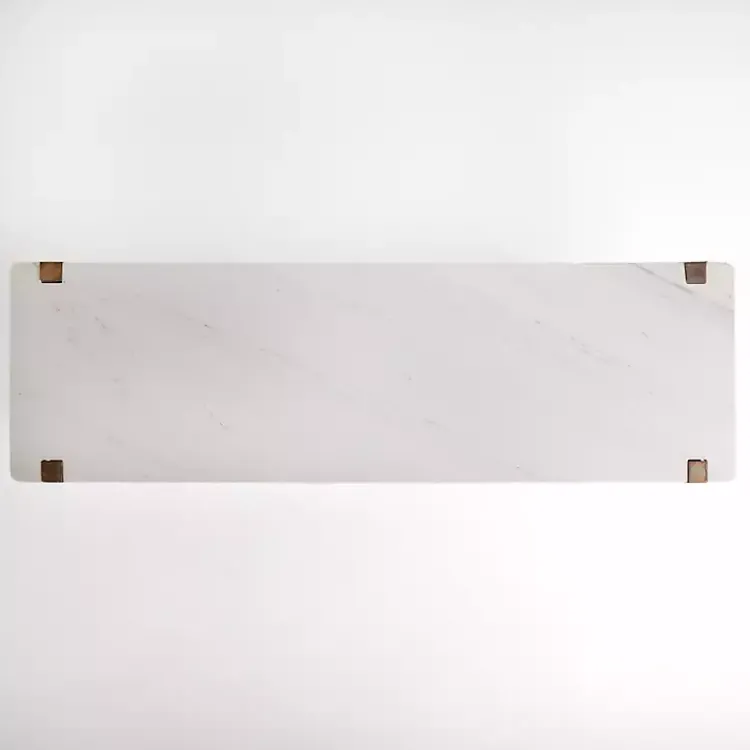 Kirklands Home Console Tables|Allen Wood and Marble Console Table