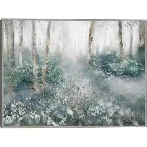 Kirklands Home Canvas Art|Allyson's Trail Framed Canvas Art Print Blue