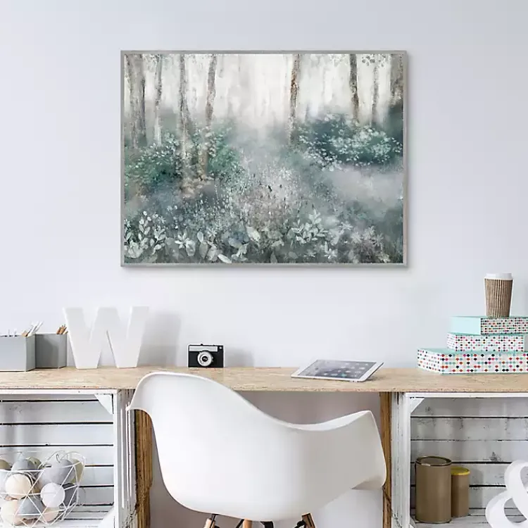 Kirklands Home Canvas Art|Allyson's Trail Framed Canvas Art Print Blue