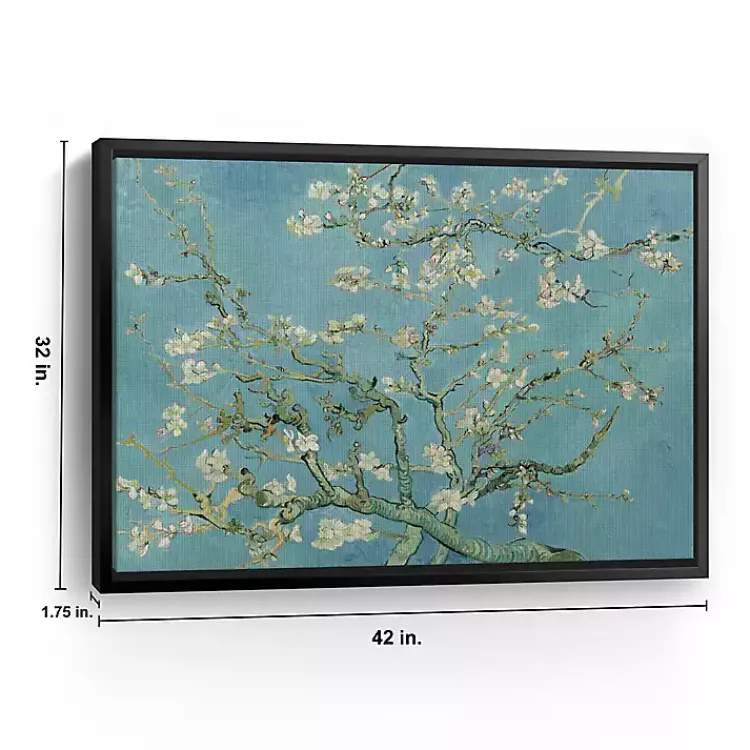 Kirklands Home Canvas Art|Almond Blossom Framed Canvas Art Print, 42x32 in. Blue