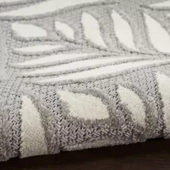 Kirklands Home Outdoor Rugs|Aloha Ash Botanical Indoor/Outdoor Area Rug, 3x5