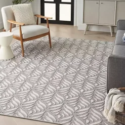 Kirklands Home Outdoor Rugs|Aloha Ash Botanical Indoor/Outdoor Area Rug, 3x5